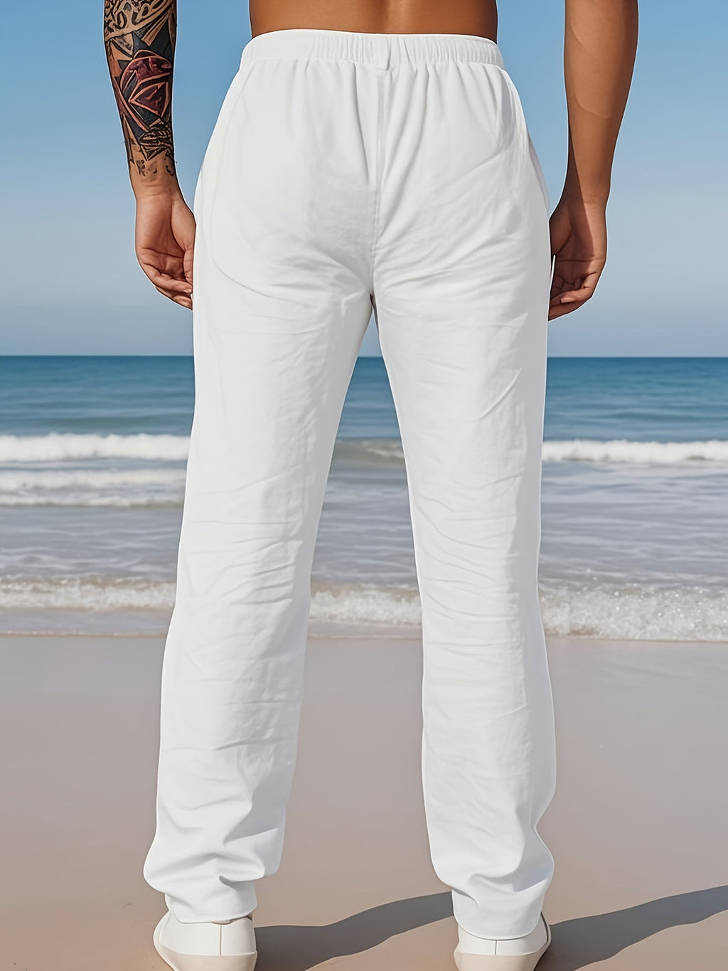 Herren Straight Fit Sommerhose mit Kordelzug