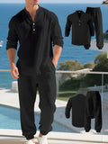 Herren Straight Fit Sommer Set mit Kordelzug