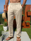 Herren Straight Fit Elastischer Bund Sommerhose