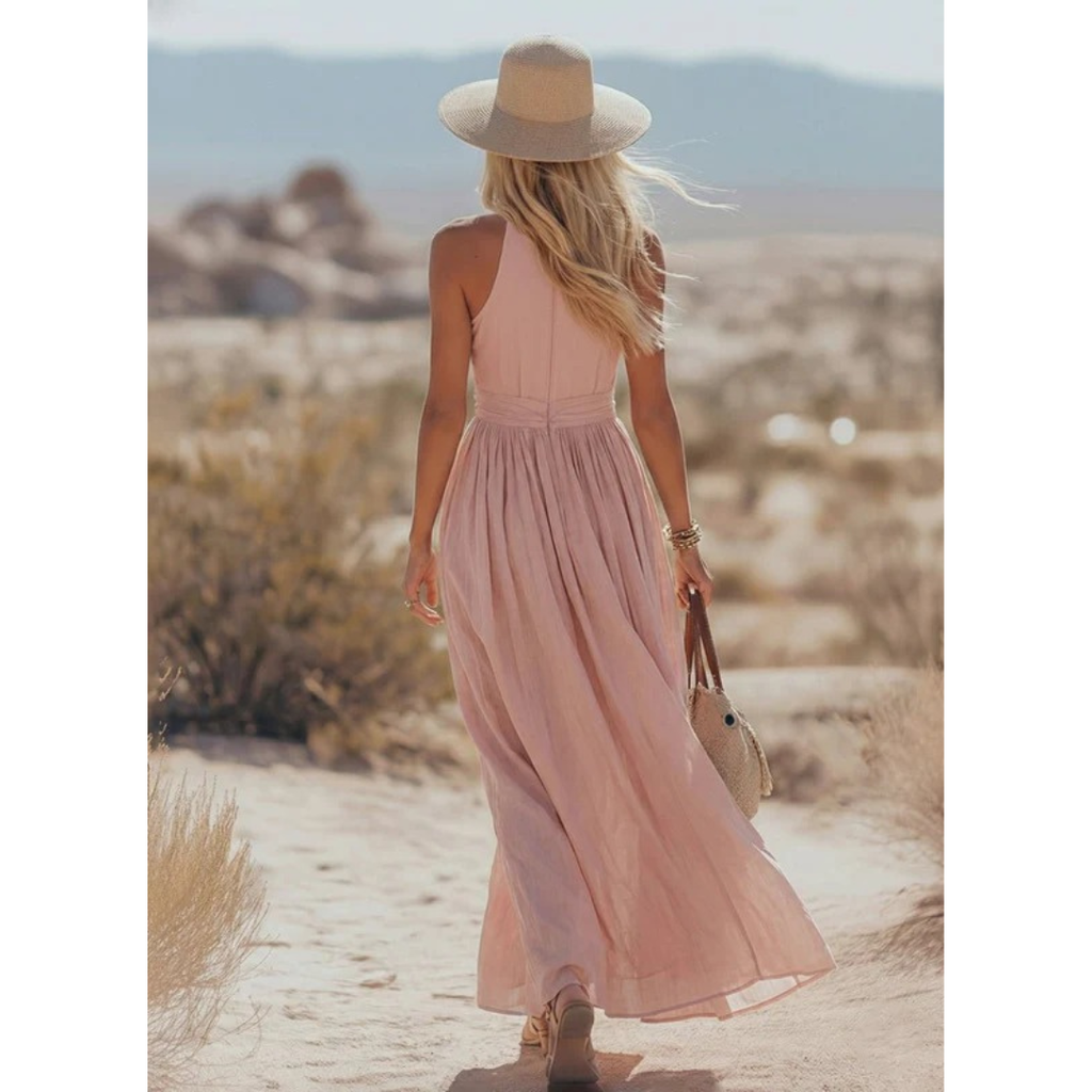 Franka | Damen Neckholder Maxikleid Boho
