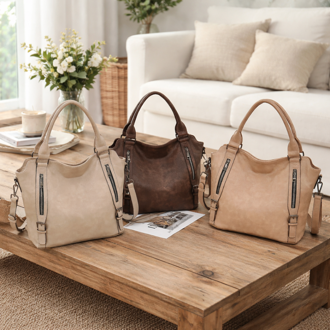 Franka | Damen Schultertasche mit Verstellbarem Riemen
