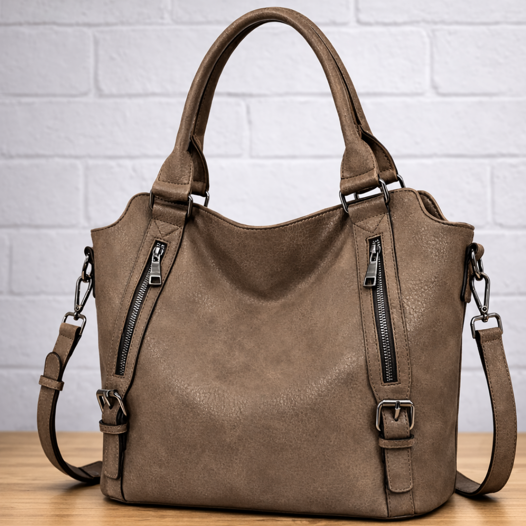 Franka | Damen Schultertasche mit Verstellbarem Riemen