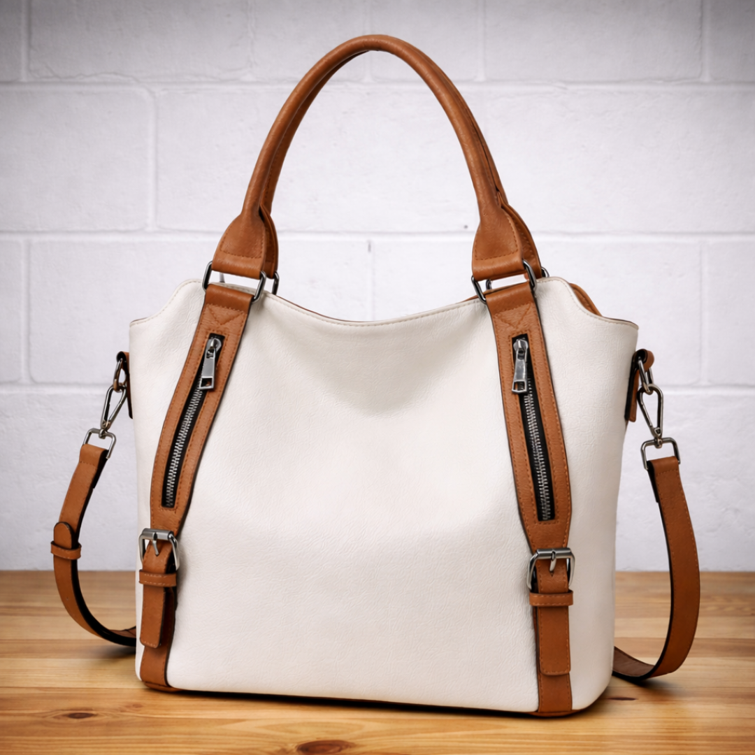 Franka | Damen Schultertasche mit Verstellbarem Riemen
