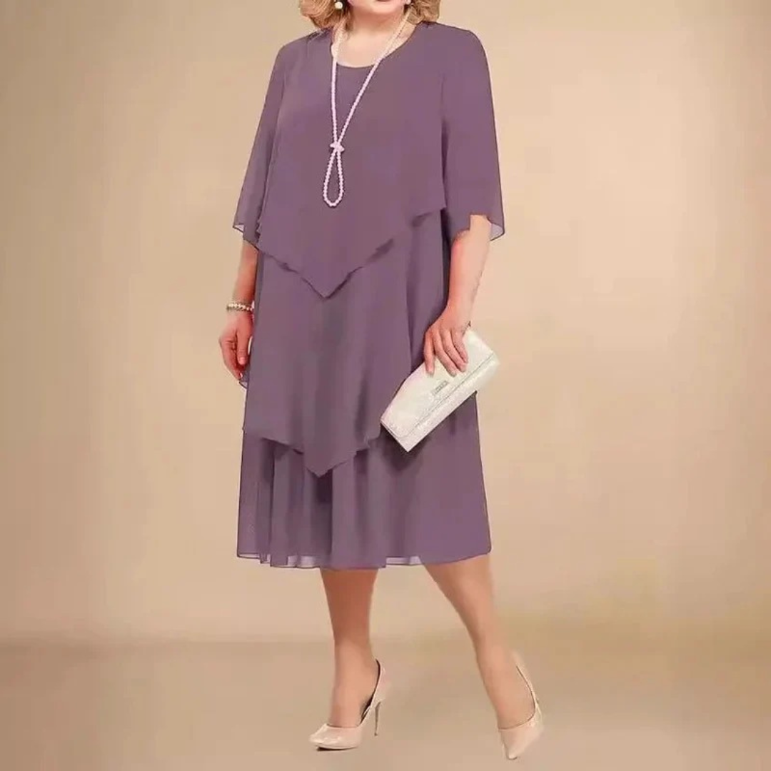 Franzi | Stilvolles Midi-Abendkleid in Große Größen
