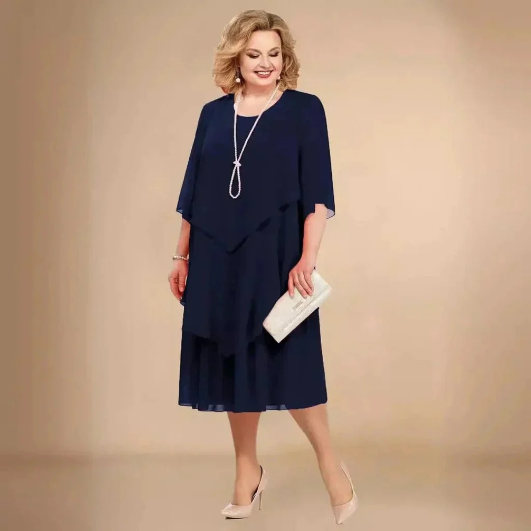 Franzi | Stilvolles Midi-Abendkleid in Große Größen