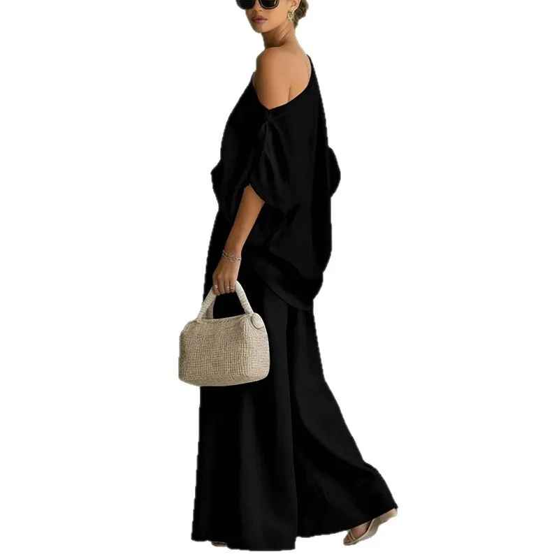 Franziska | Damen Schulterfreies Langarm Outfit Set