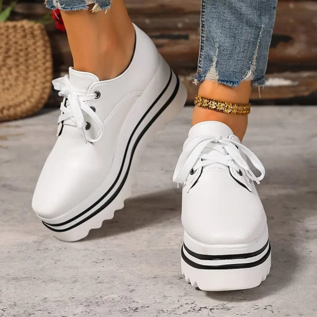 Frieda | Damen Plateau Sneaker mit Schnürung