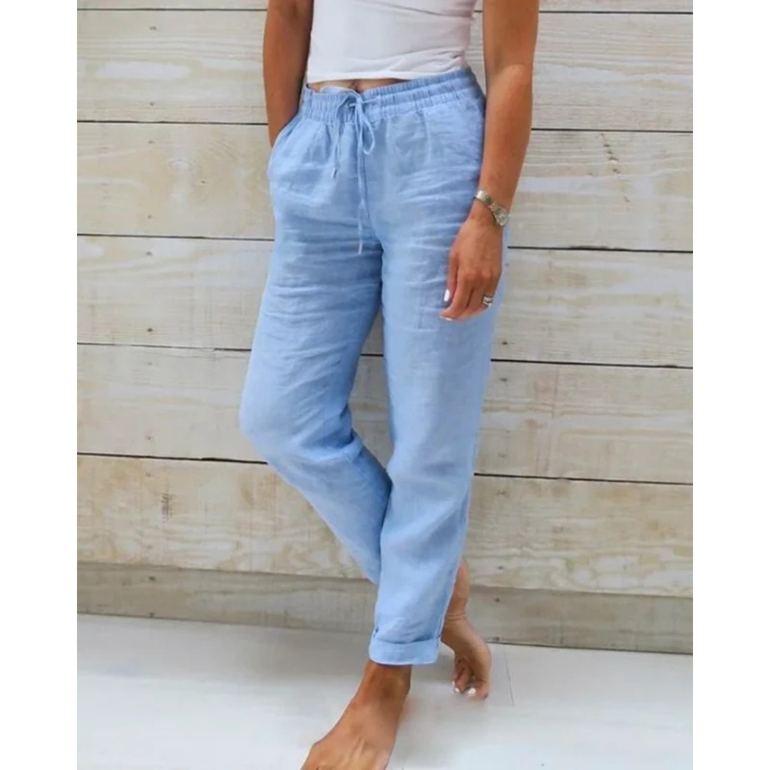 Friede | Damen Bequeme Sommer Leinen Hose