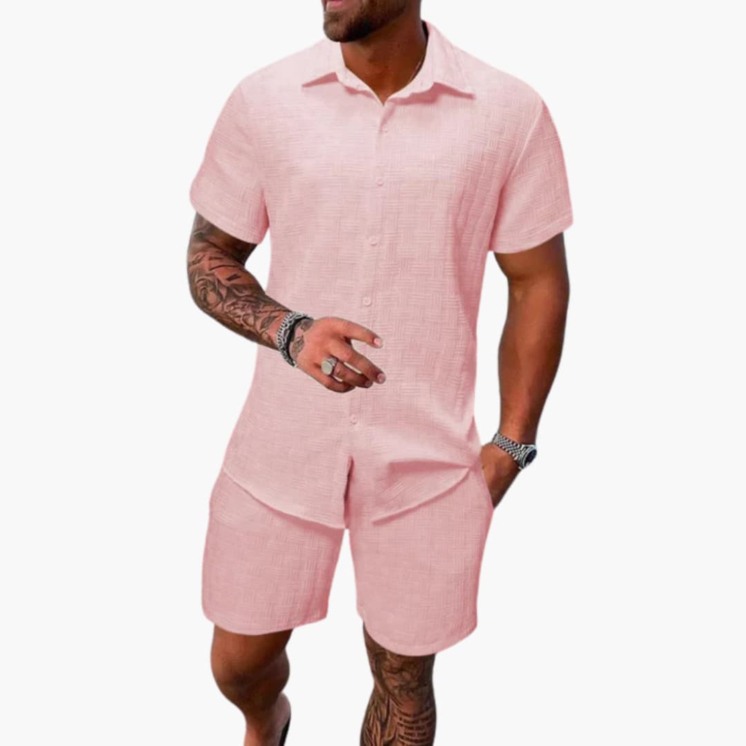 Friedrich | Herren Kurzarm Hemd Shorts Set