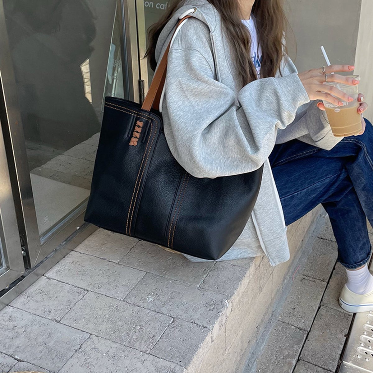 Helena | Geräumige Kunstleder Laptoptasche für Damen