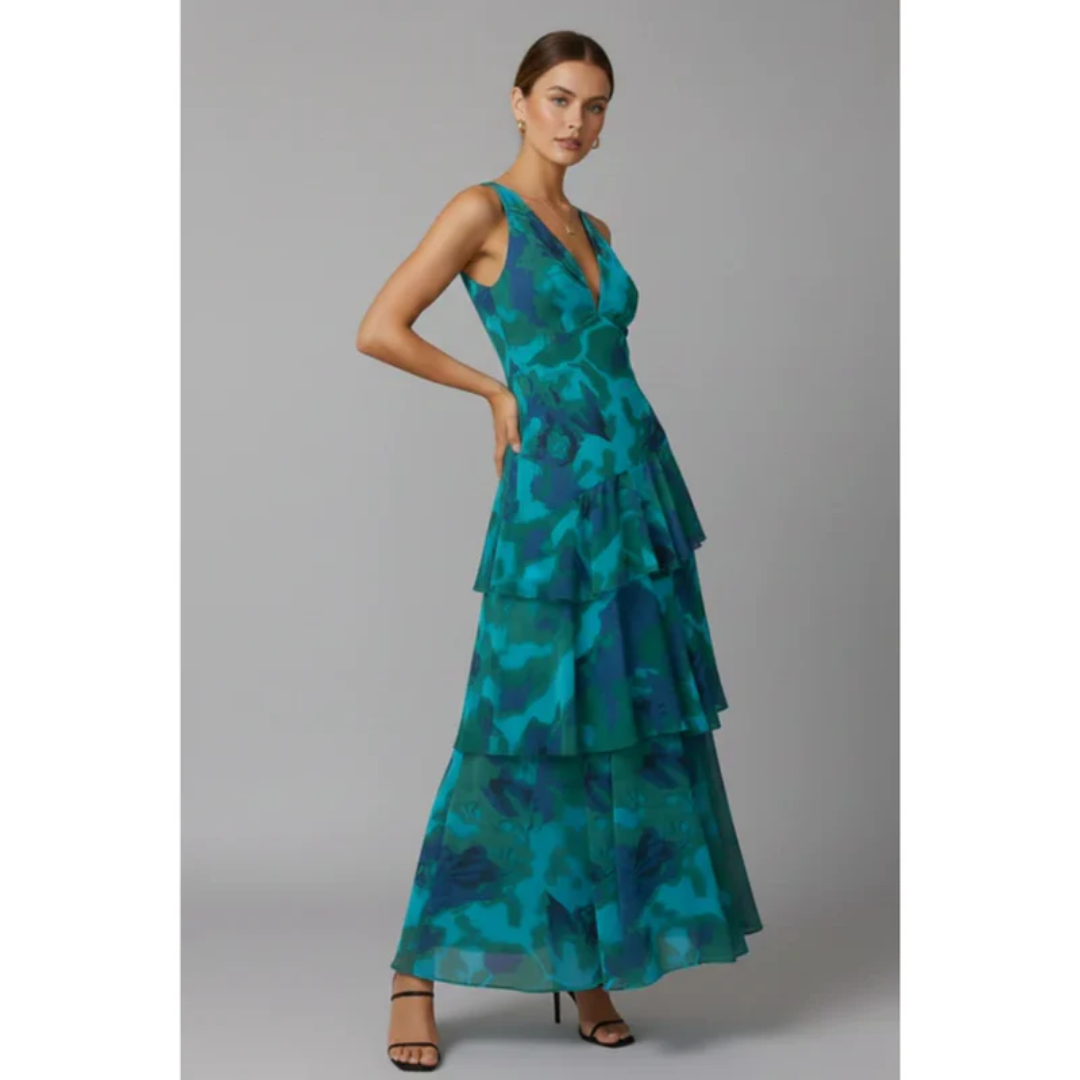 Gesine | Damen Maxikleid Sommer V-Ausschnitt – Sommer Maxi V-Neck Kleid 2026