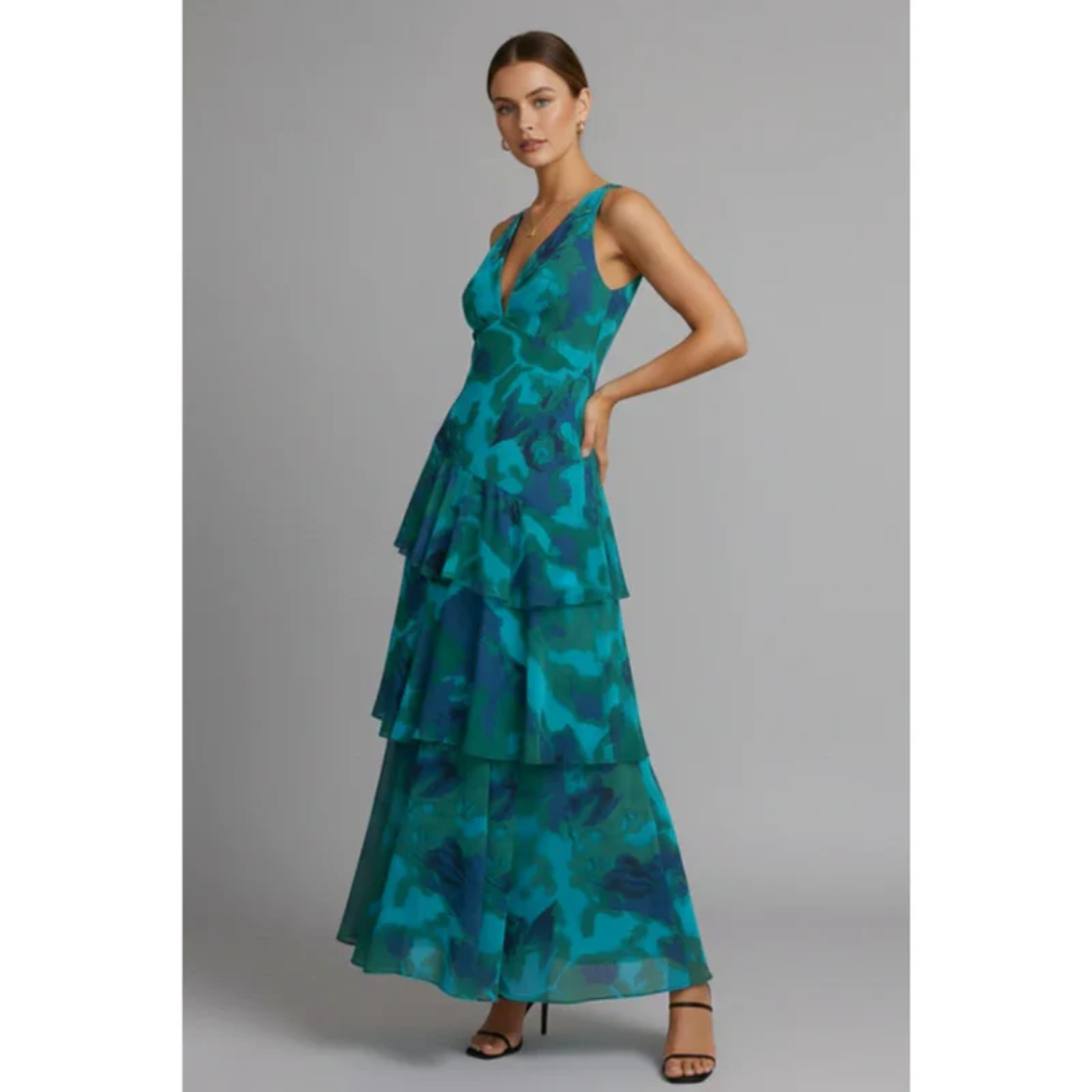 Gesine | Damen Maxikleid Sommer V-Ausschnitt – Sommer Maxi V-Neck Kleid 2026