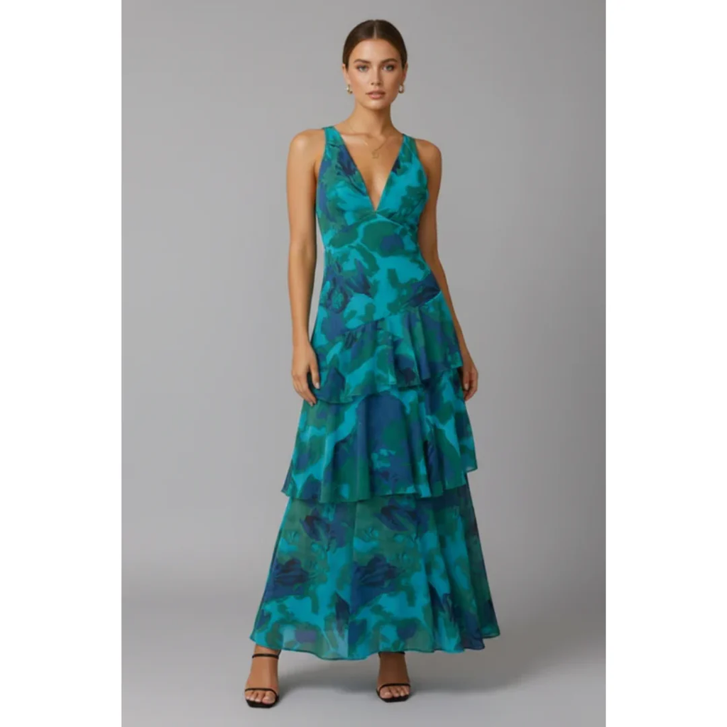 Gesine | Damen Maxikleid Sommer V-Ausschnitt – Sommer Maxi V-Neck Kleid 2026