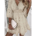Gisa | Romantisches Boho Mini-Sommerkleid mit Spitze