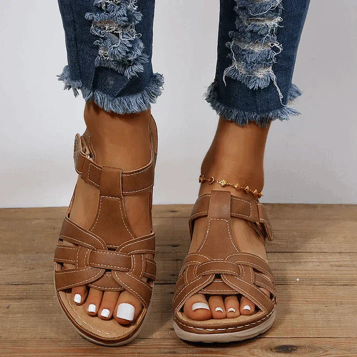 Gisela | Damen Komfort Riemchen Sandalen