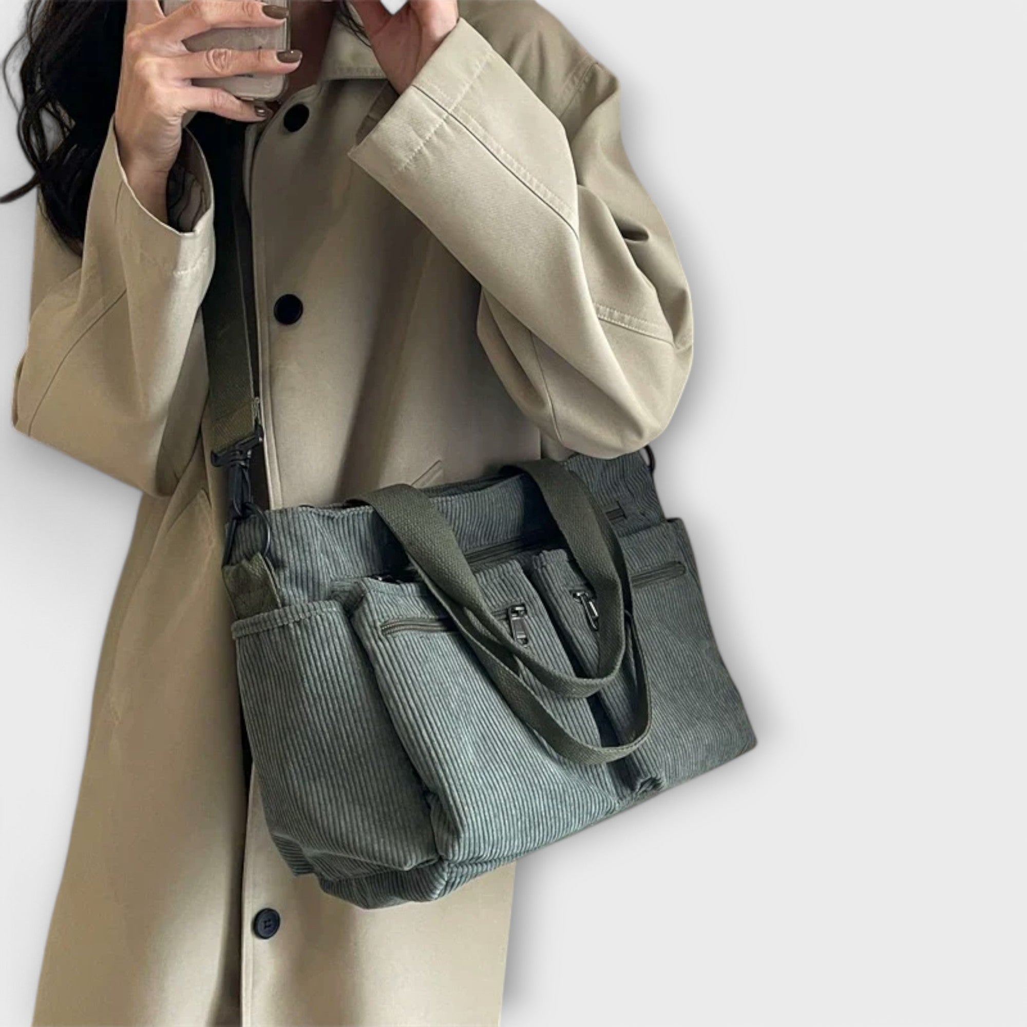 Damen Geräumige Tote-Tasche mit offenem Hauptfach und Innentasche