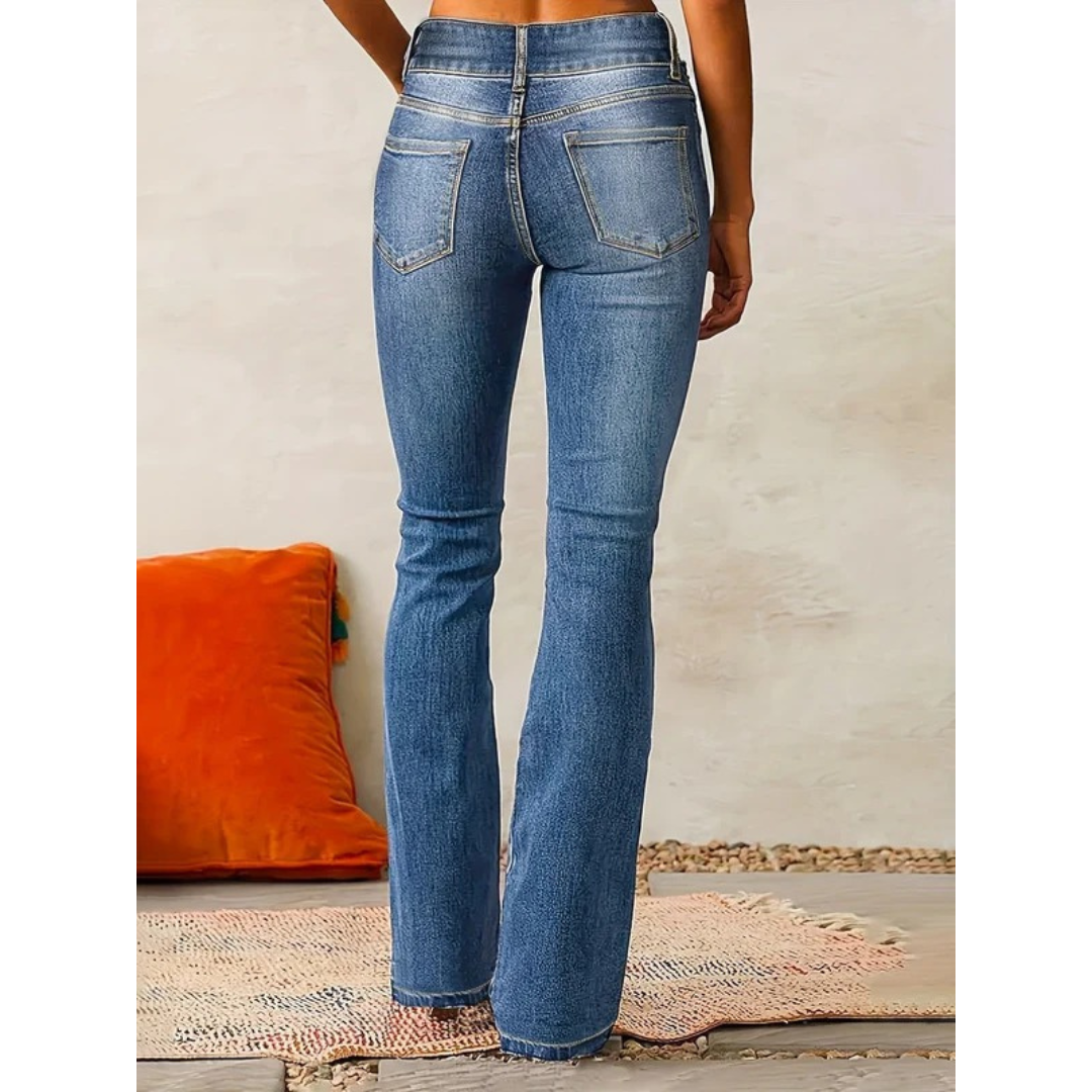 Melitta | Damen Bootcut Jeans High Waist