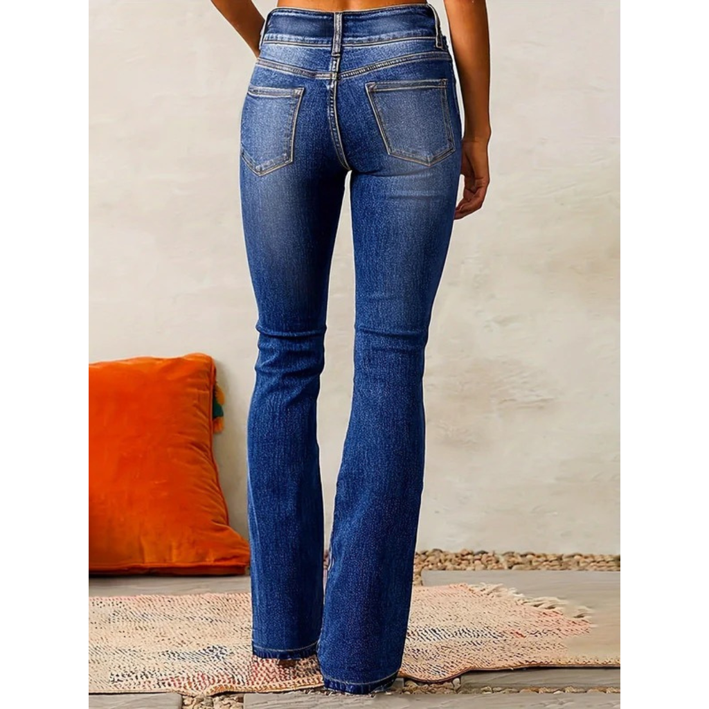 Melitta | Damen Bootcut Jeans High Waist