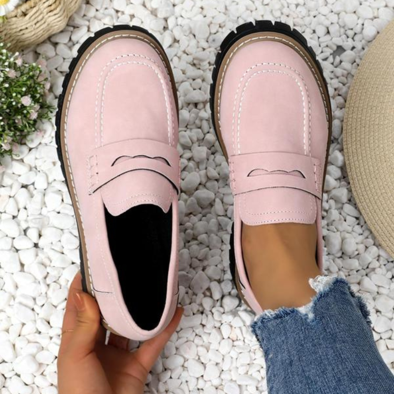 Gudrun | Damen Platform Loafer mit rutschfester Sohle
