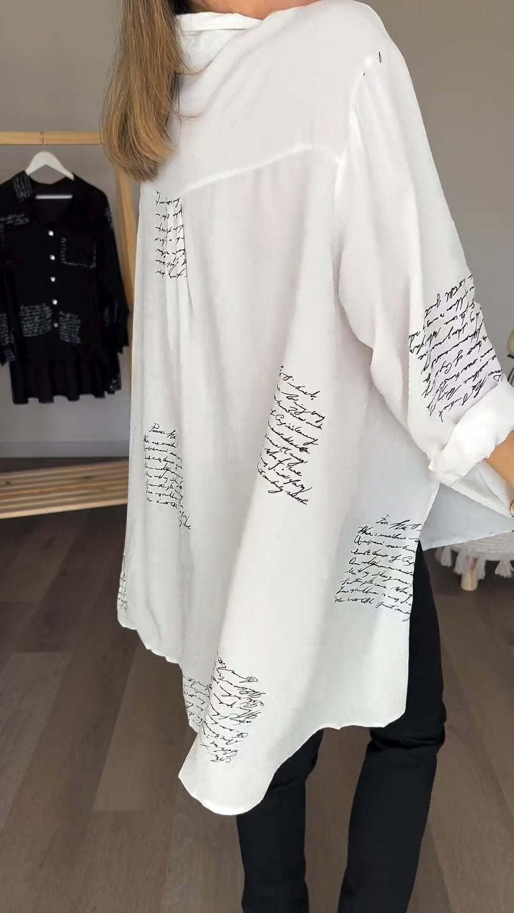 Emilia | Handgeschriebenes Button-Up Hemd Leinen hemd