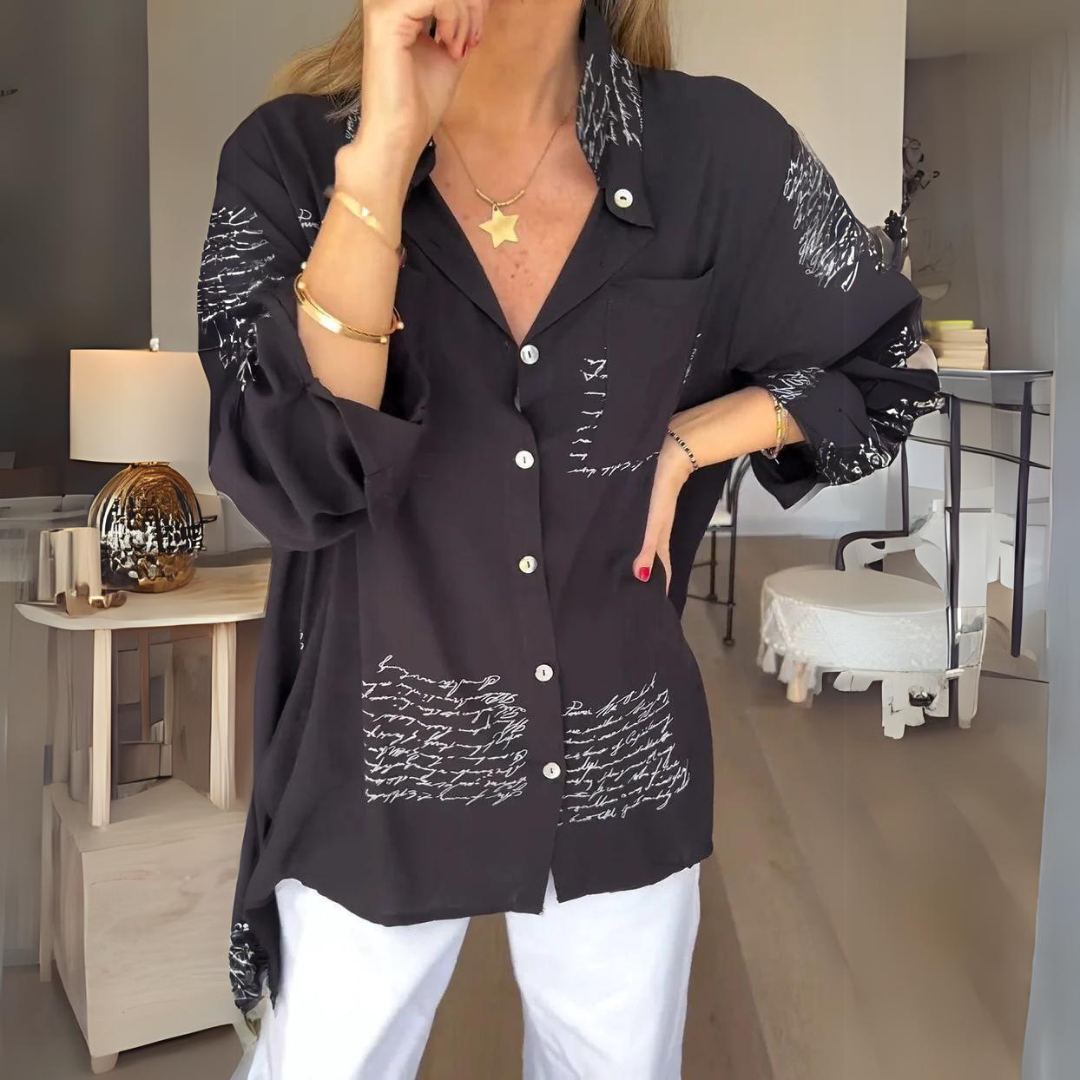 Emilia | Handgeschriebenes Button-Up Hemd Leinen hemd