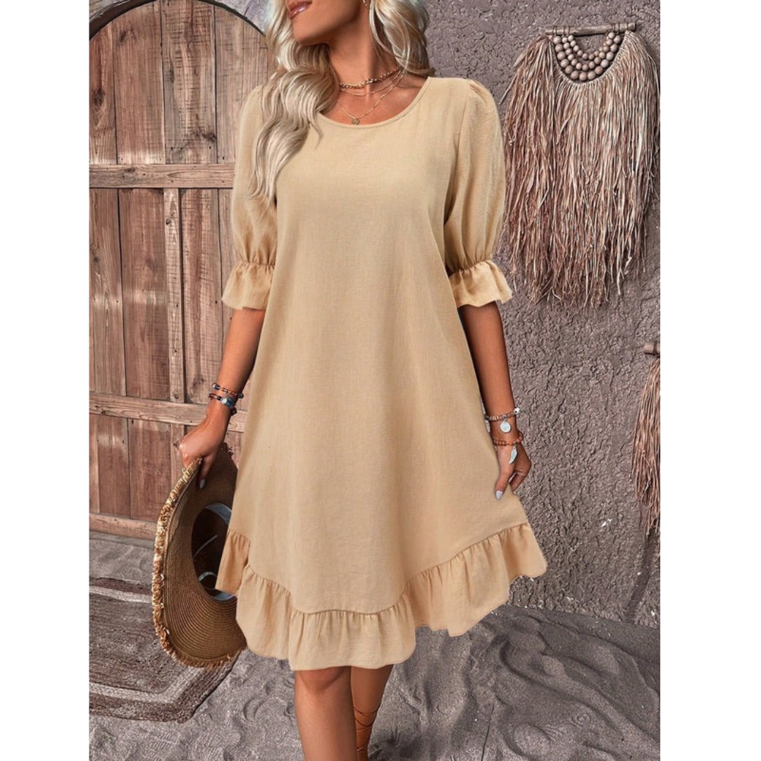 Harper | Damen Sommerkleid mit Puffärmeln