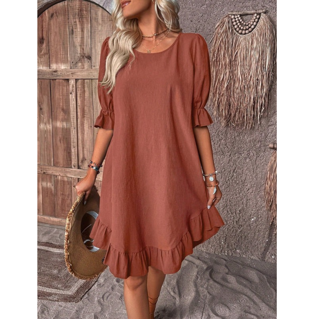 Harper | Damen Sommerkleid mit Puffärmeln