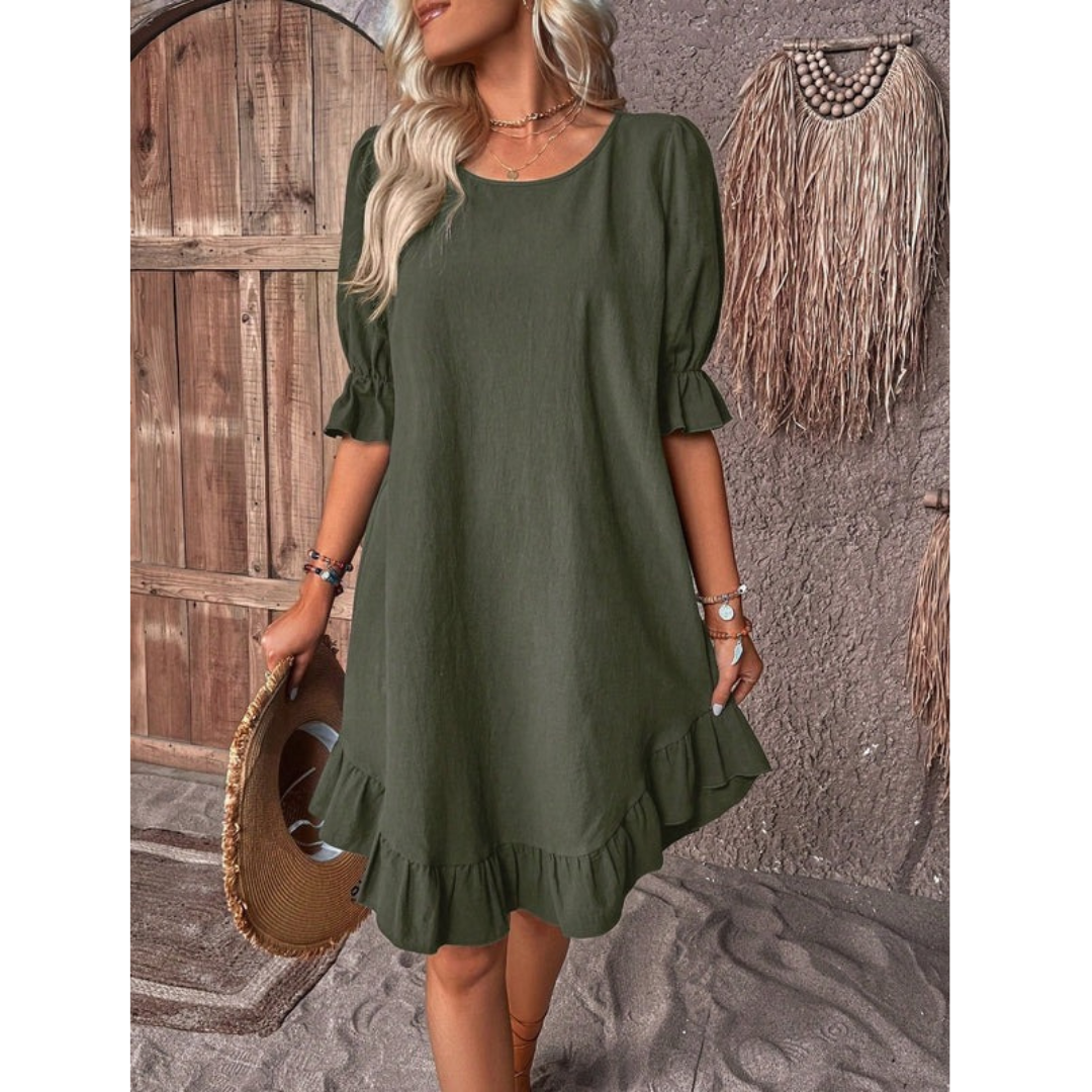 Harper | Damen Sommerkleid mit Puffärmeln