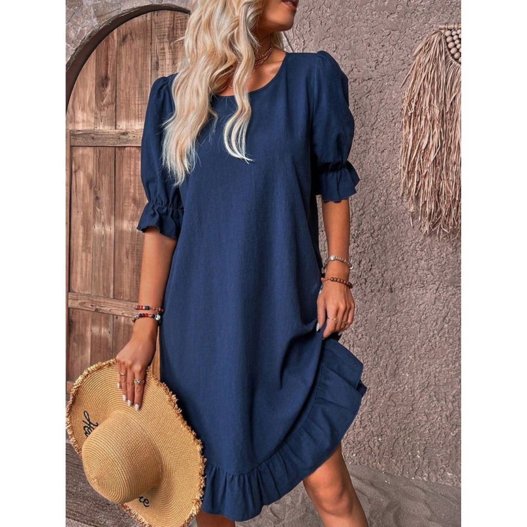 Harper | Damen Sommerkleid mit Puffärmeln