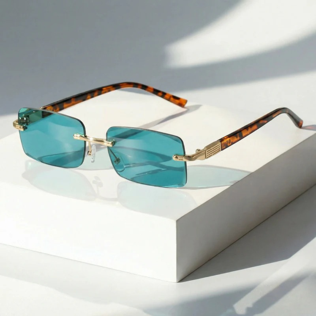 Hazel | Herren Sonnenbrille Randlos Retro Leicht