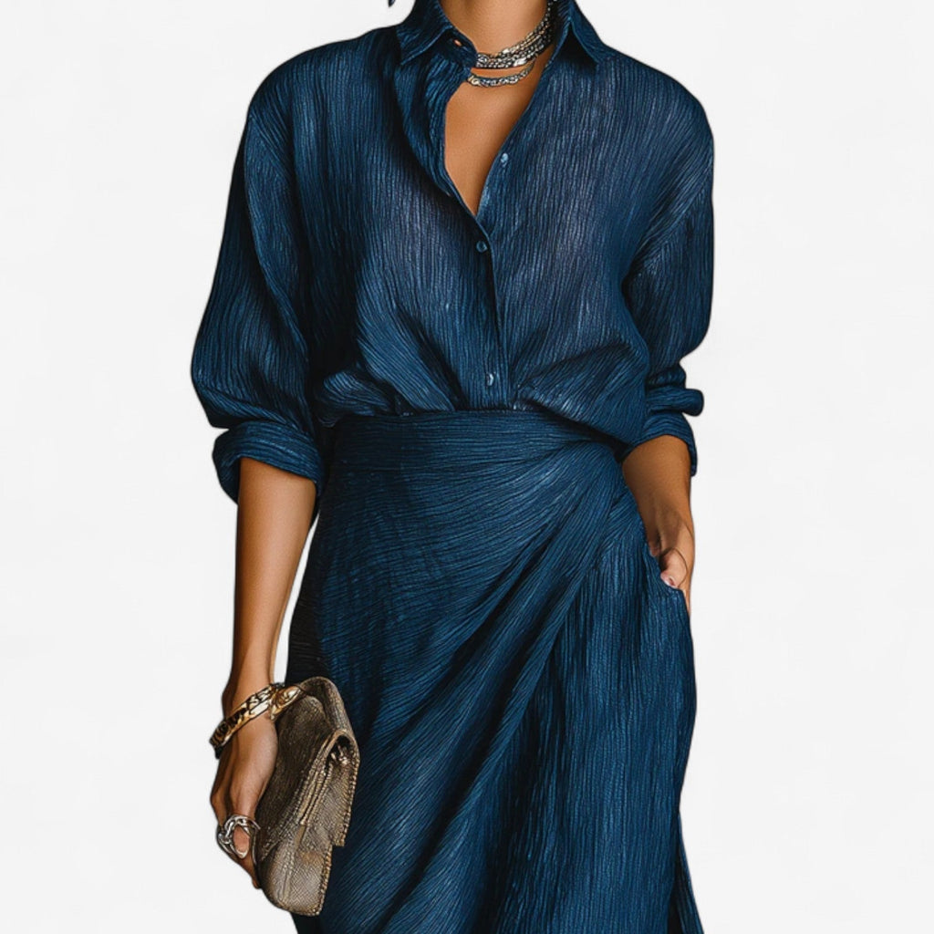 Isabella | Hemdblusen Maxikleid für Herbst
