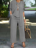 Henriette | Damen Dreiteiler Set mit Weiter Hose