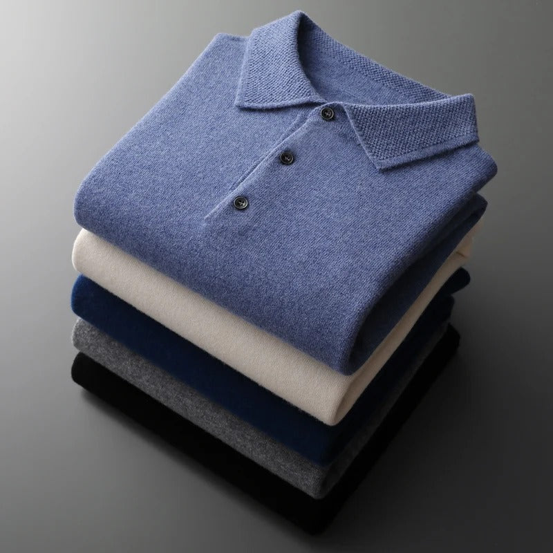 Emil | Herren Kaschmir Business Pullover Polostil