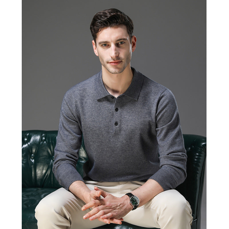 Emil | Herren Kaschmir Business Pullover Polostil