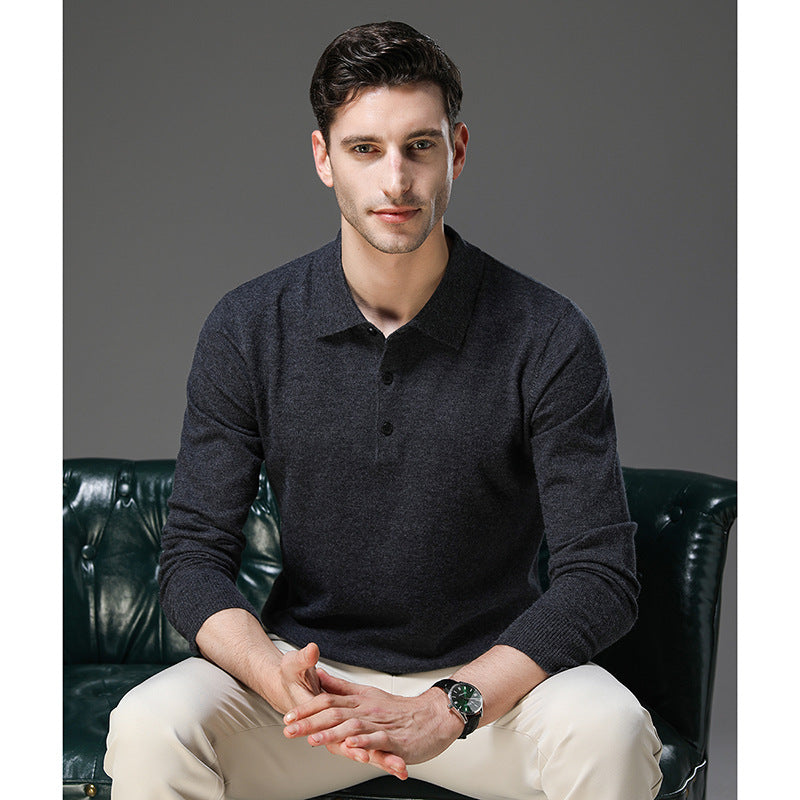 Emil | Herren Kaschmir Business Pullover Polostil