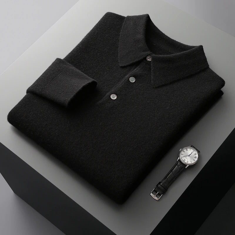 Emil | Herren Kaschmir Business Pullover Polostil