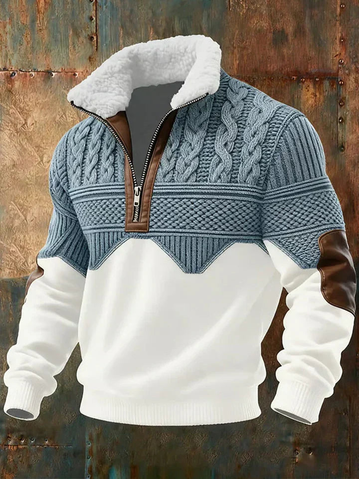 Niklas | Herren Kontrastblock Pullover für Herbst