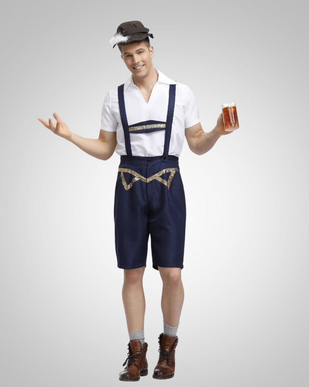 Samuel | Herren Kurze Lederhose zum Oktoberfest