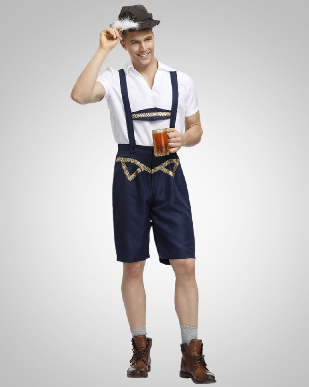 Samuel | Herren Kurze Lederhose zum Oktoberfest