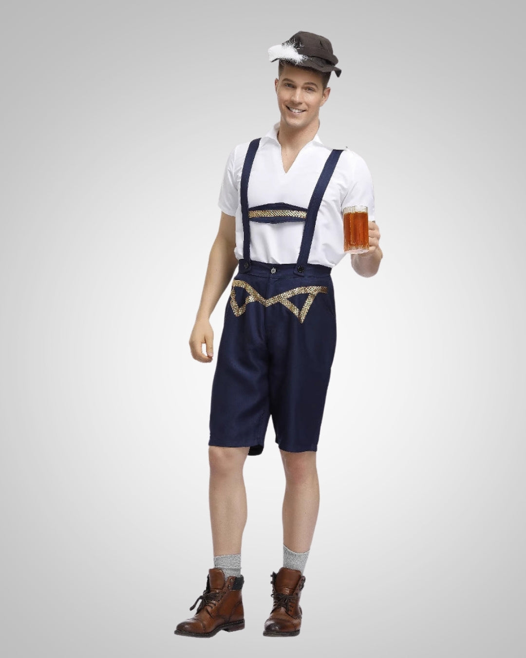 Samuel | Herren Kurze Lederhose zum Oktoberfest