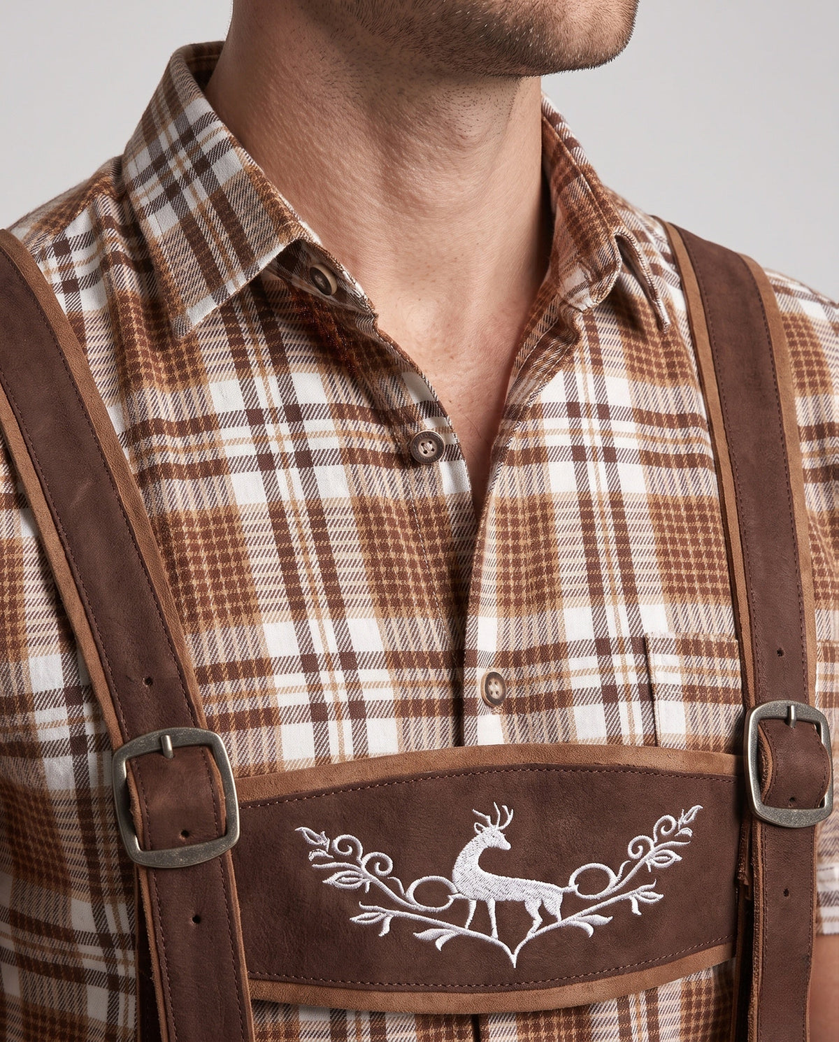 Samuel | Herren Lederhose Oktoberfest im Trachtenstil