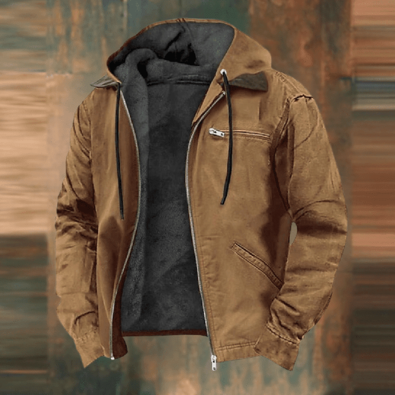 Lukas | Herren Lederjacke im Urban-Stil mit Kapuze