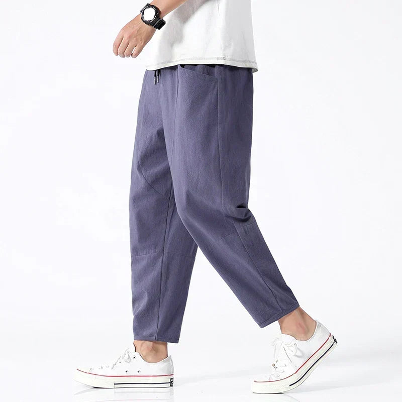 Paul | Herren Leinenhose Cropped im modernen Stil