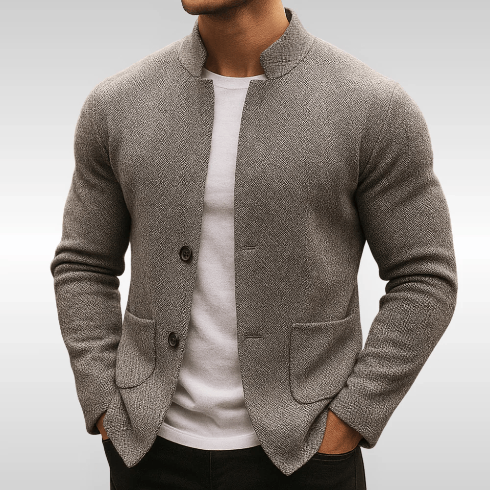 Max | Herren Strukturierte Strickjacke im Herbst