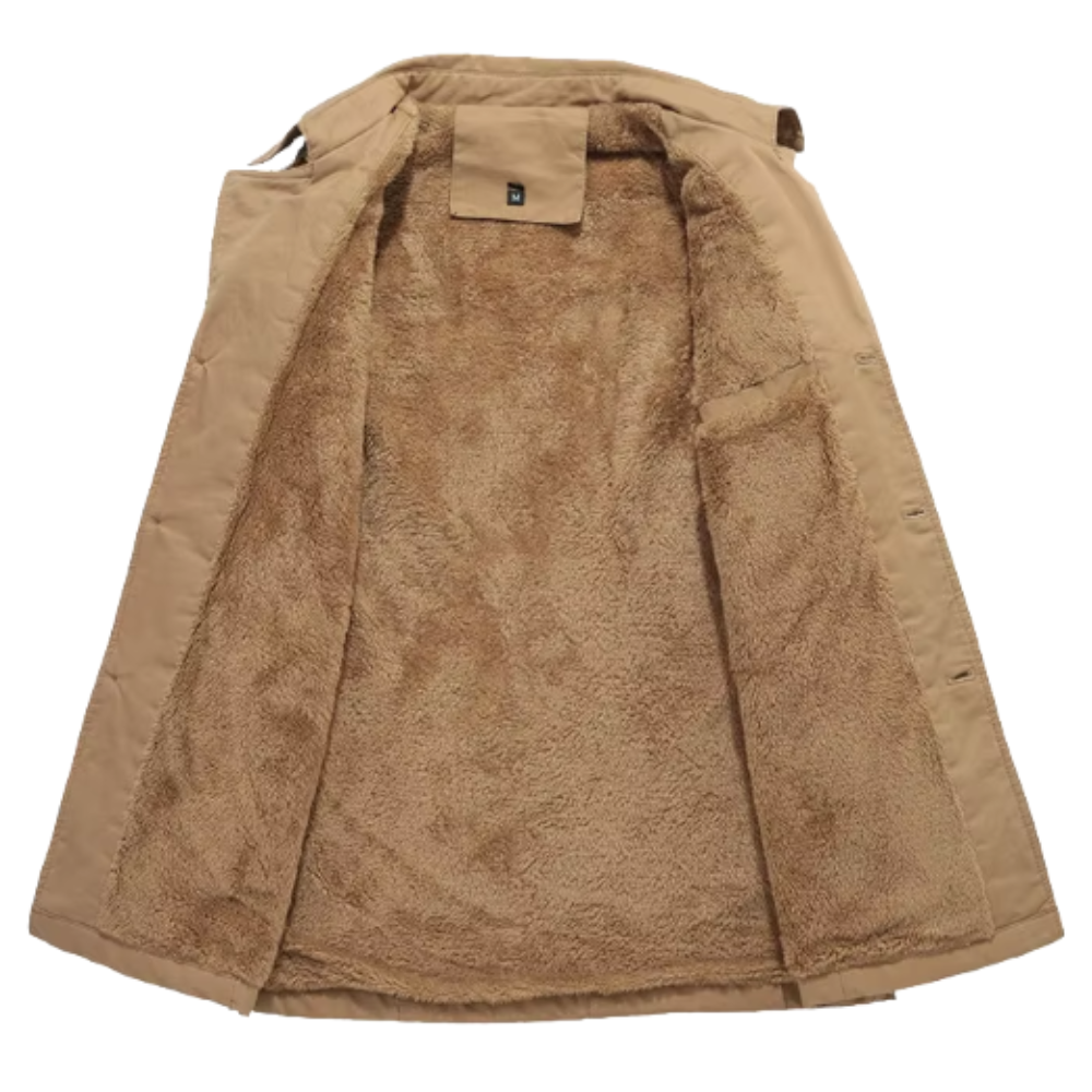 Fabian | Herren Trench-Jacke gepolstert klassischer Schnitt
