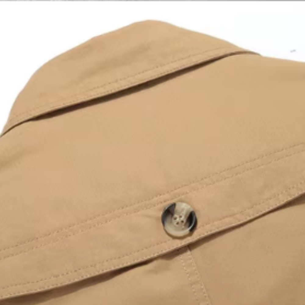 Fabian | Herren Trench-Jacke gepolstert klassischer Schnitt