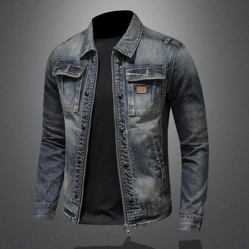 Max | Herren Vintage Denimjacke im klassischen Retro-Stil