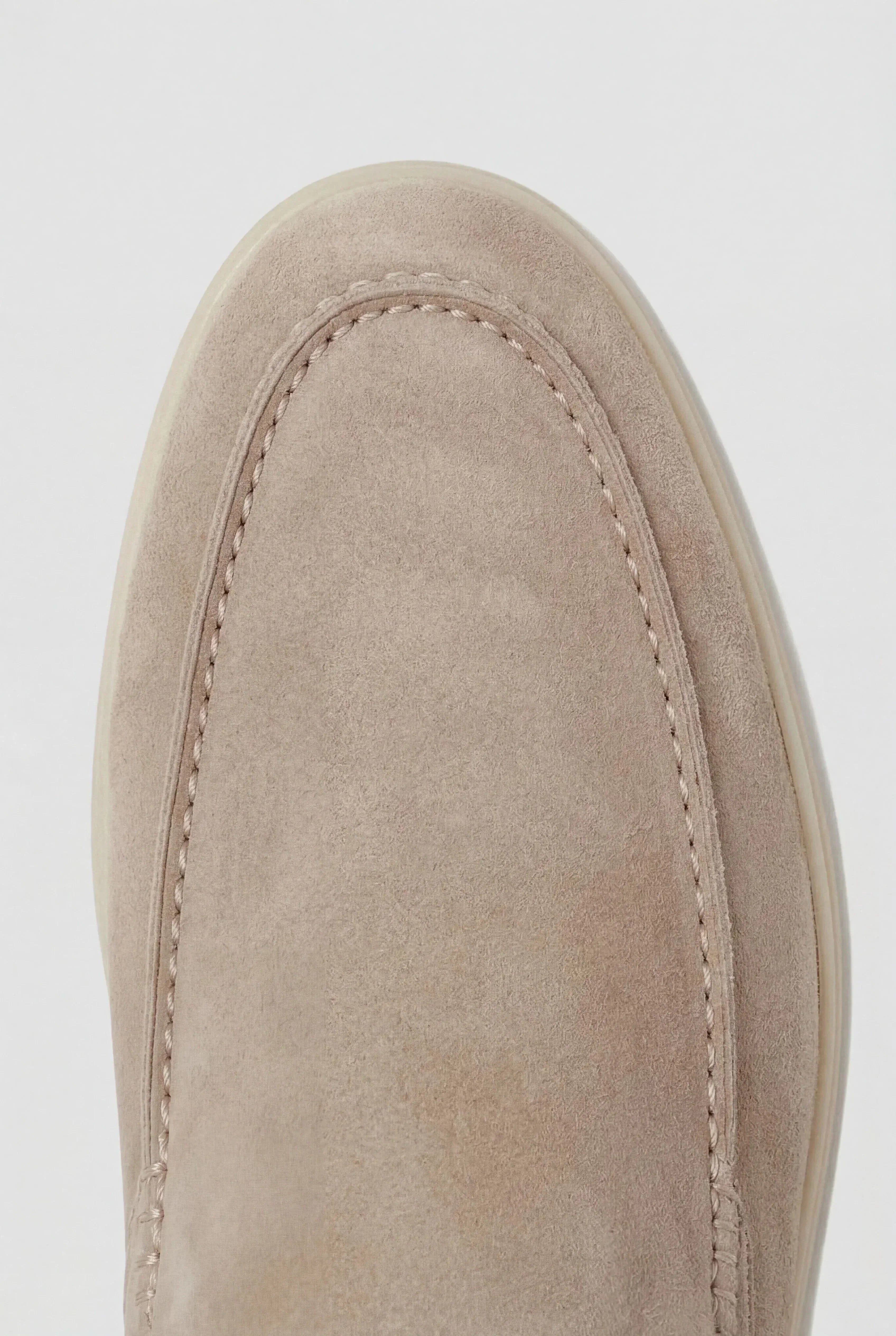 Beige Suede Yacht Mules