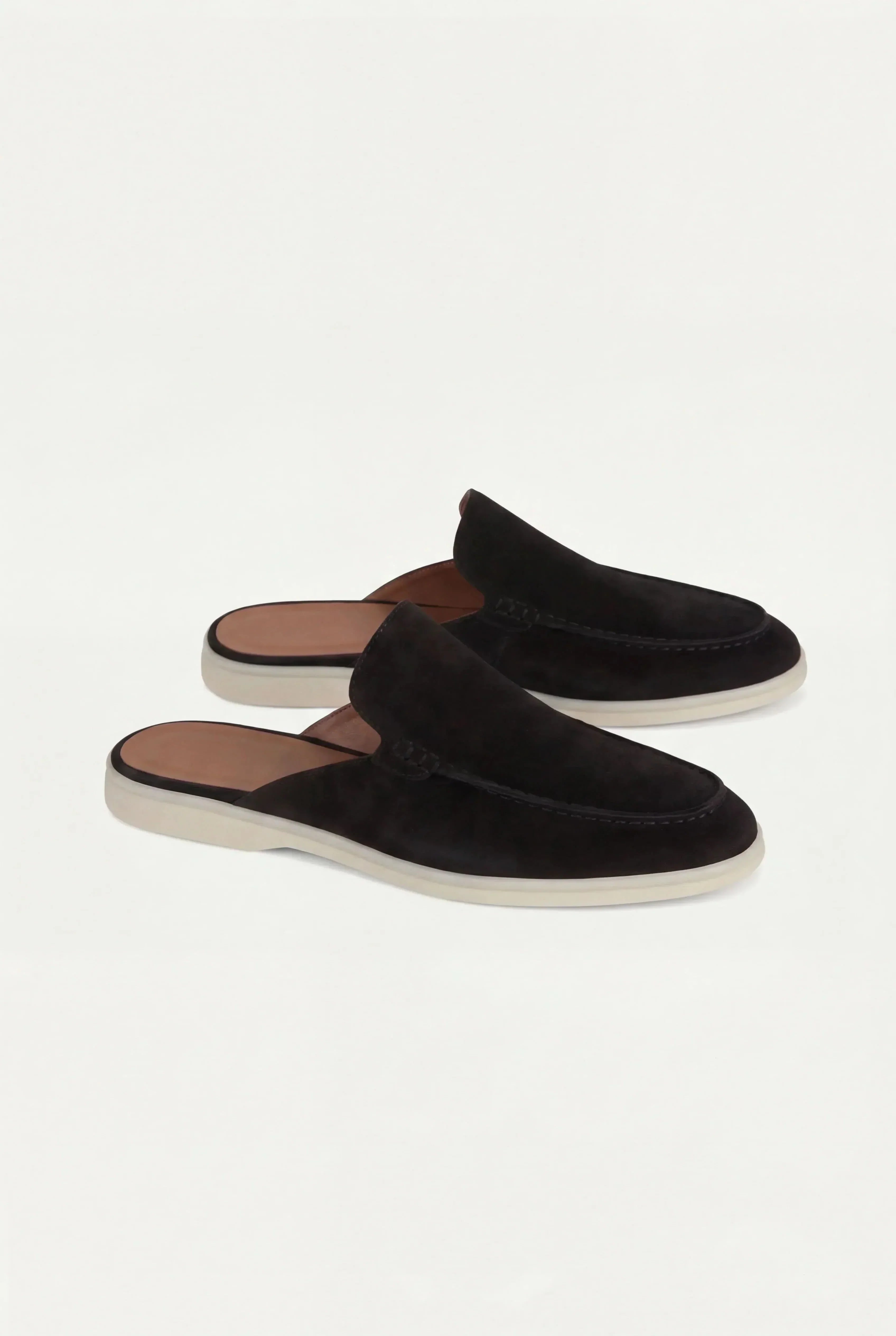 Black Suede Yacht Mule