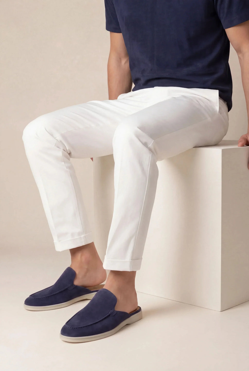 Navy Suede Yacht Slip-On